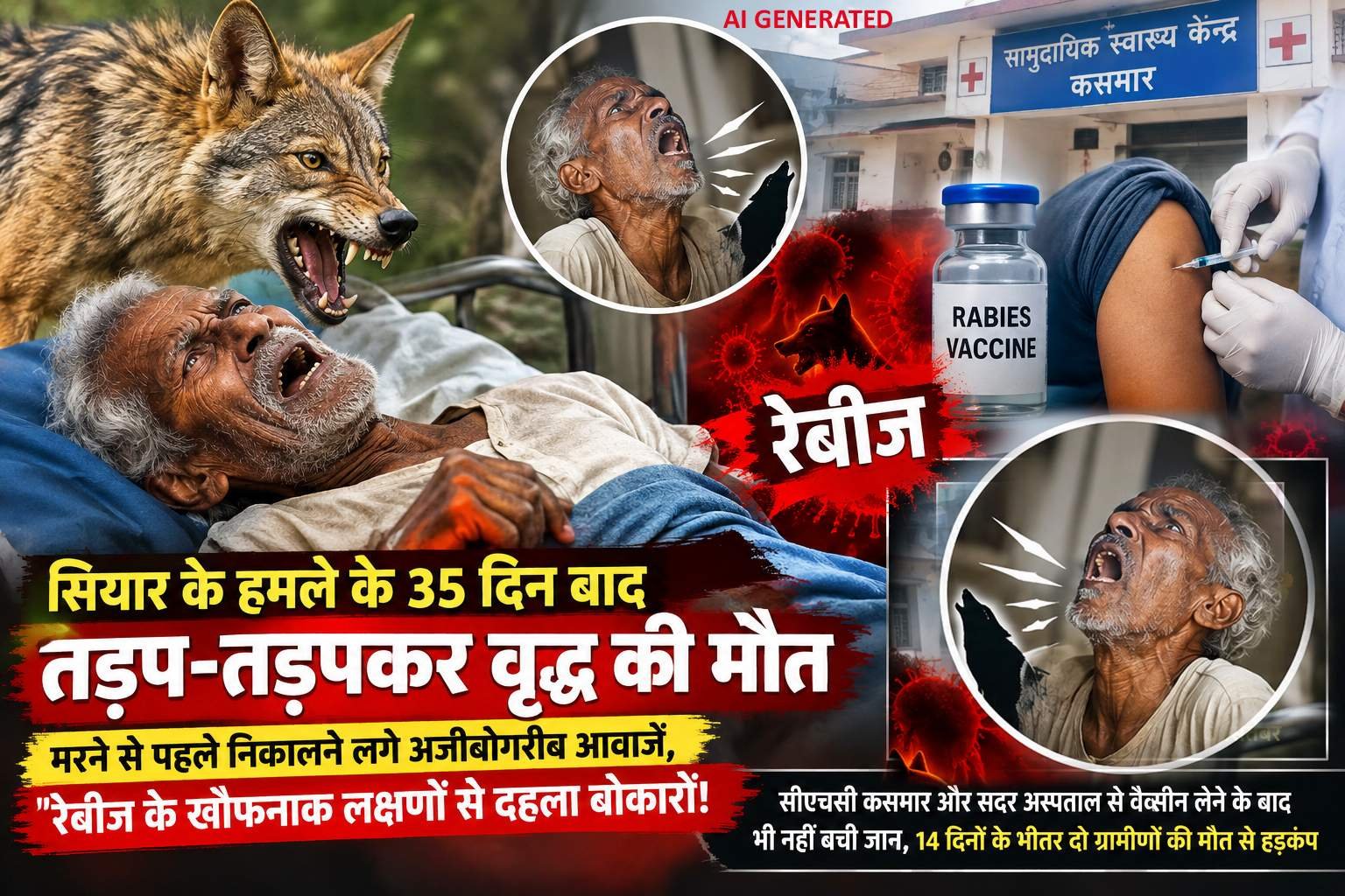 मरने से पहले निकालने लगे अजीबोगरीब आवाजें, सियार के हमले के 35 दिन बाद तड़प-तड़पकर वृद्ध की मौत, रेबीज का फैला आतंक