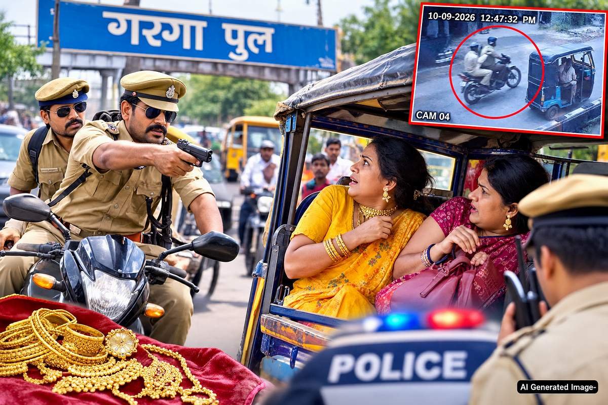‘आगे भयानक घटना हुई है, गहने उतारिए!’: चास गरगा पुल पर खाकी का खौफ दिखाकर 15 लाख के जेवर उड़ाए